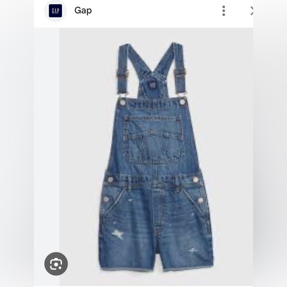Gap kids denim shortalls size M (8) Like New! EUC!